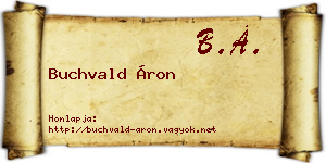 Buchvald Áron névjegykártya
